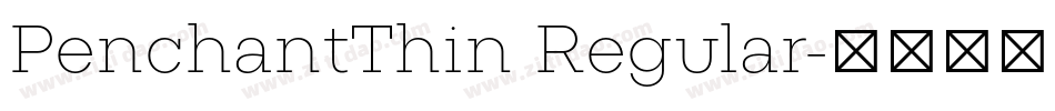 PenchantThin Regular字体转换